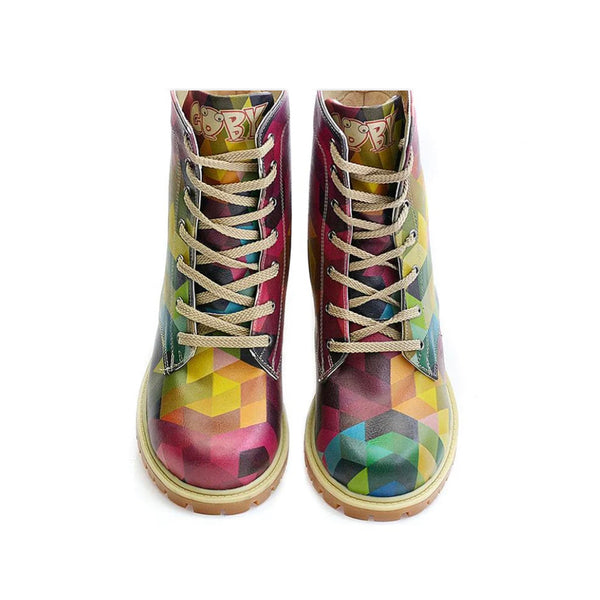 damenStiefel-MOSAIC (Mehrfarbig)| stiefeletten damen leder - LaMarta