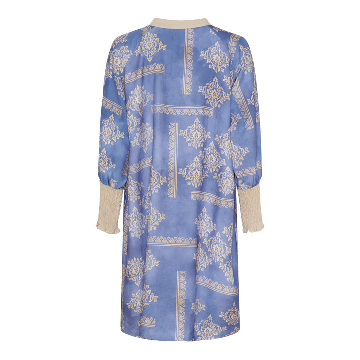 Stylisches Shirt Blaues Tunika-Kleid mit Muster – Boho Chic & Bequem| 100% viscose - LaMarta