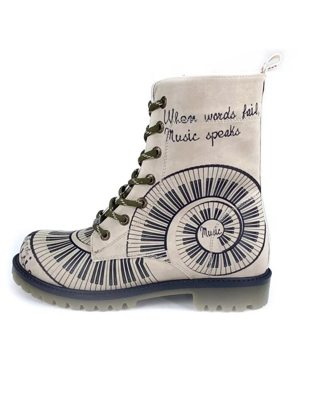 Stiefel mit Klaviermuster Vegan MAT133