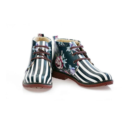 Striped Rose-Stiefel: Stilvolle Statement-Schuhe mit Komfort