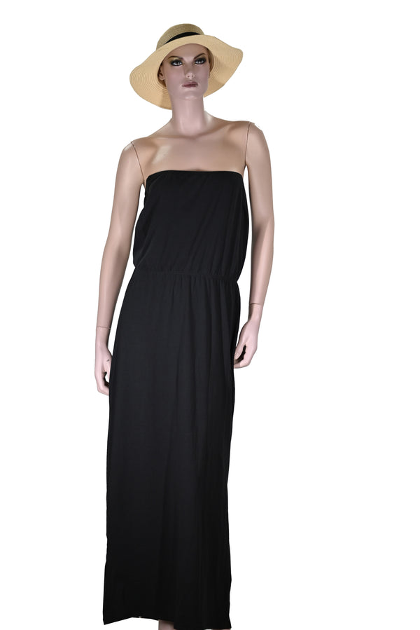 Damen Maxikleid Boho Stil- schwarz