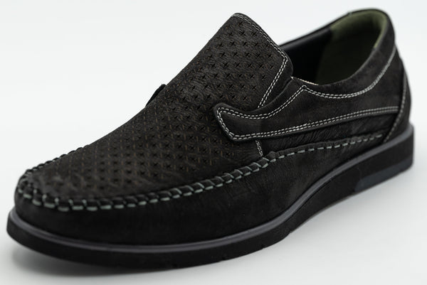 Blau Mokassins| Herren echtem Leder|Büroschuhe|Sommer Schuhe - LaMarta