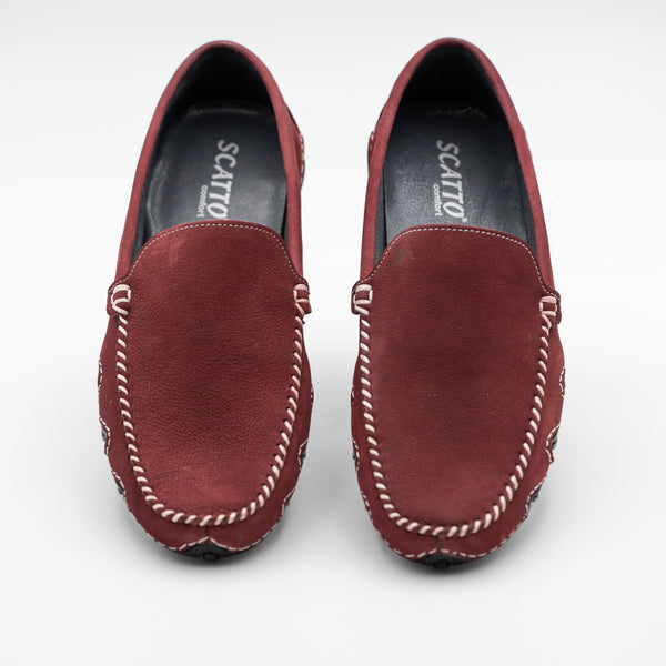 Sommer leder Mokassins Herren rot |Büroschuhe|Freizeitschuhe - LaMarta