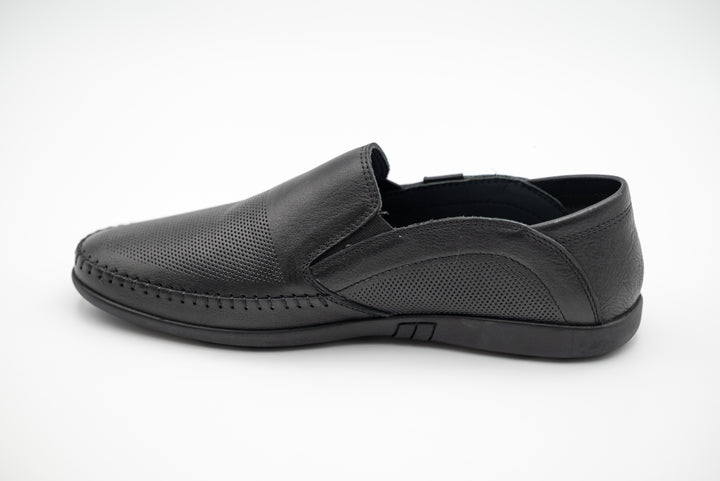 Schwarze Herren Mokassins aus echtem Leder|Lederschuhe Herren - LaMarta