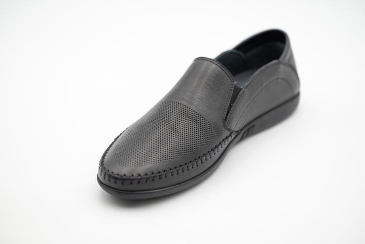 Schwarze Herren Mokassins aus echtem Leder|Lederschuhe Herren - LaMarta