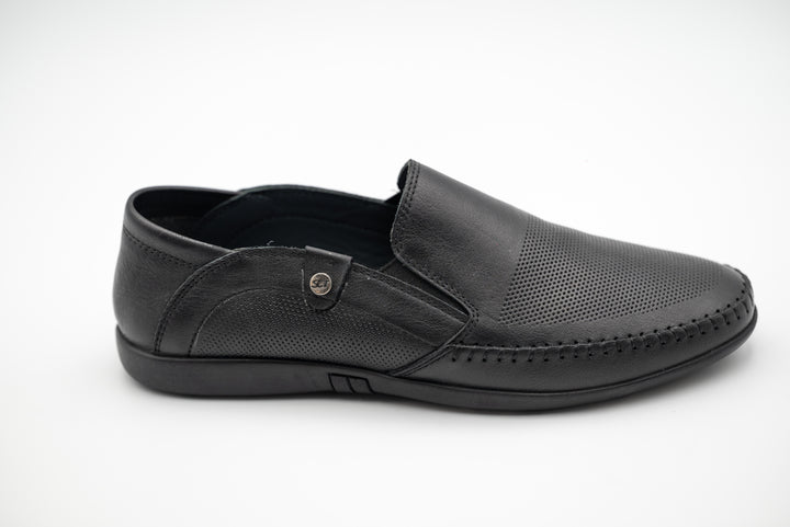 Schwarze Herren Mokassins aus echtem Leder|Lederschuhe Herren - LaMarta