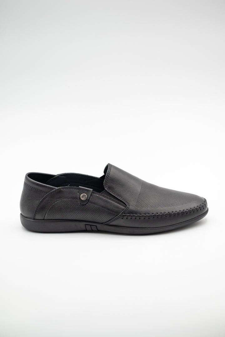 Schwarze Herren Mokassins aus echtem Leder|Lederschuhe Herren - LaMarta