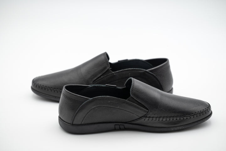 Schwarze Herren Mokassins aus echtem Leder|Lederschuhe Herren - LaMarta