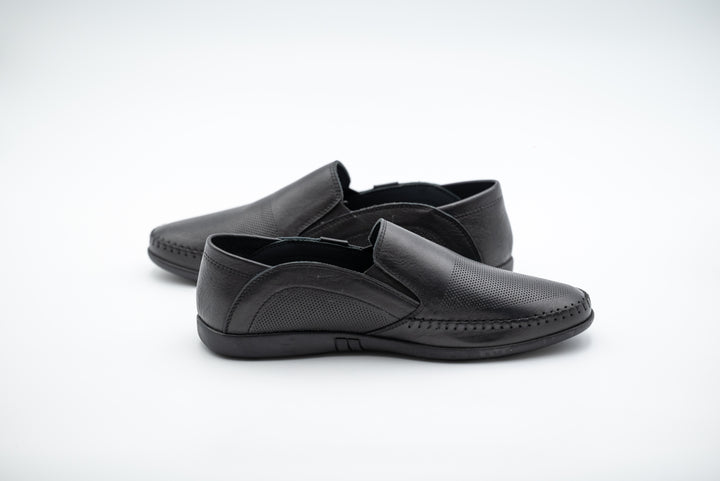 Schwarze Herren Mokassins aus echtem Leder|Lederschuhe Herren - LaMarta