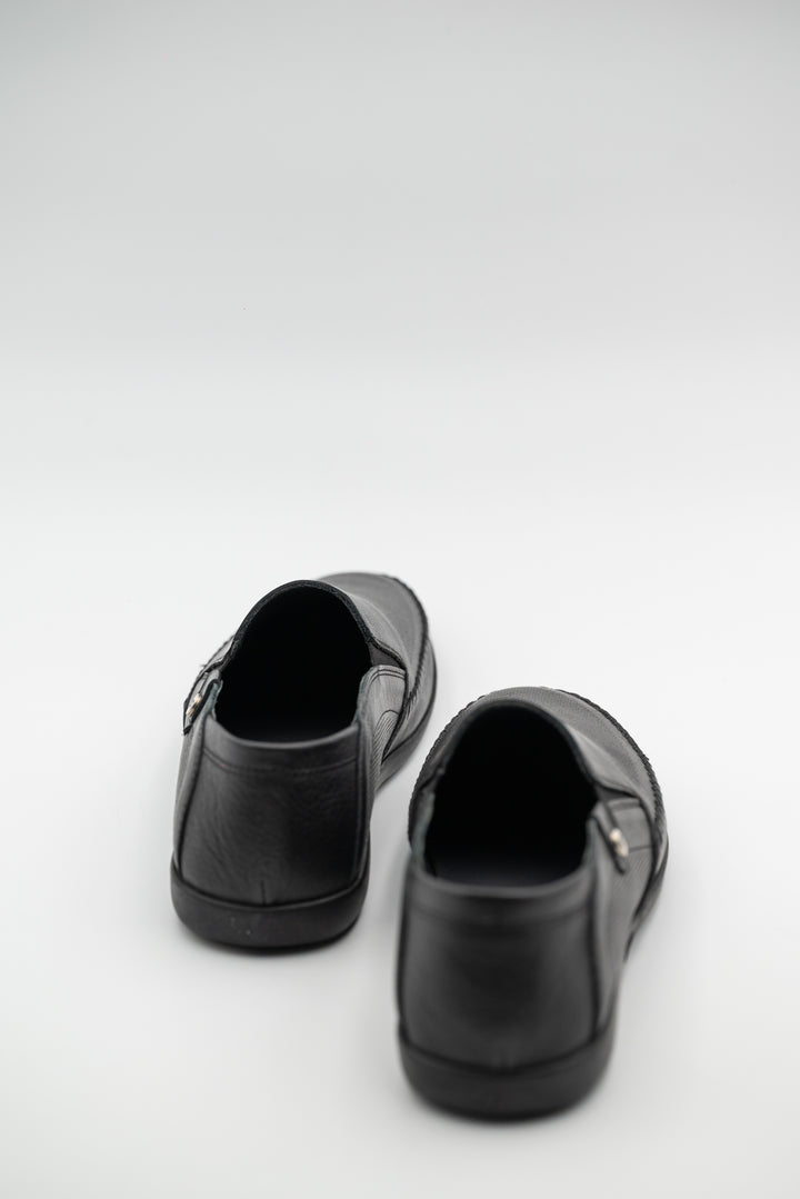 Schwarze Herren Mokassins aus echtem Leder|Lederschuhe Herren - LaMarta