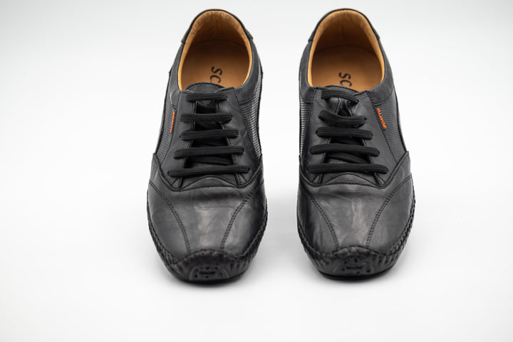 Schwarze Lederschuhe für Männer mit Komfortsohle|Herren Mokassins - LaMarta