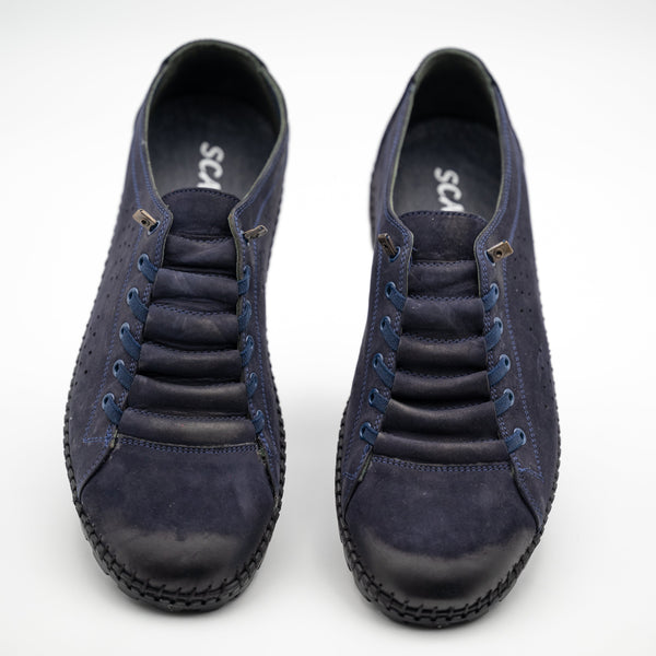Herren Mokassins in Marineblau| Bequeme Slip-On Freizeitschuhe - LaMarta