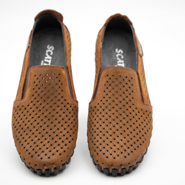 Slip-On Slipper ohne Schnürsenkel|Männer Mokassins braun - LaMarta