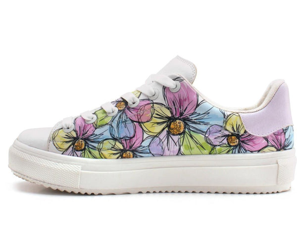 Damenschuhe Sneaker FLOWER-UP für Blumenliebhaber