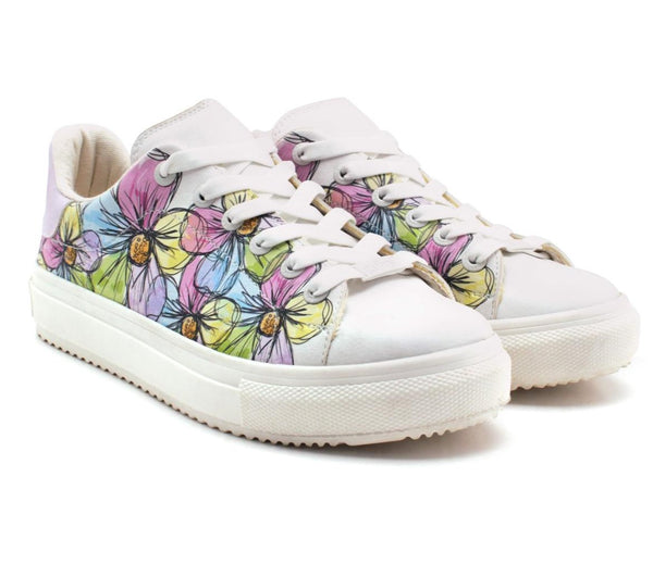 Damenschuhe Sneaker FLOWER-UP für Blumenliebhaber - LaMarta