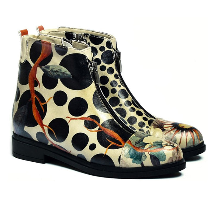 Damenstiefel Vegan|Ankle Boots-Black Dot & Branch Boots - LaMarta