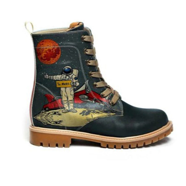 Damenstiefel Vegan|MARS (dunkelgrün)|Schnürboots|stiefeletten - LaMarta