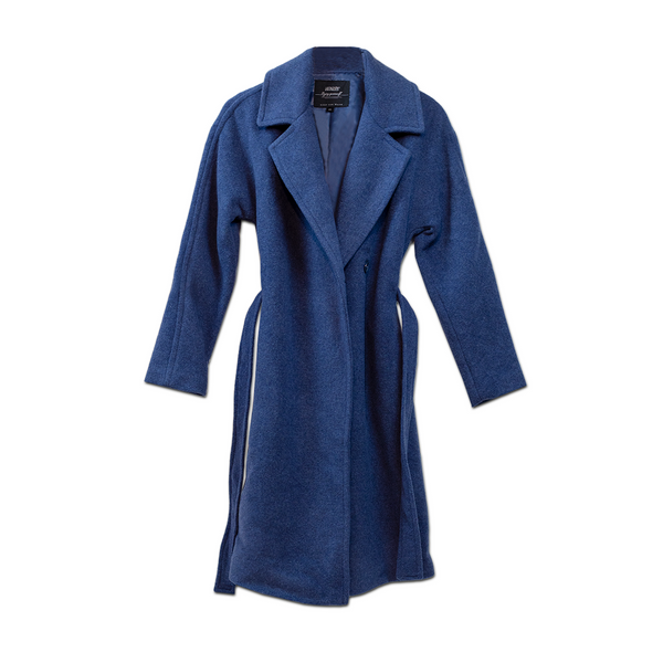 Damen Wintermantel Blau - Warm,Langer Mantel für Kaltwetter - LaMarta