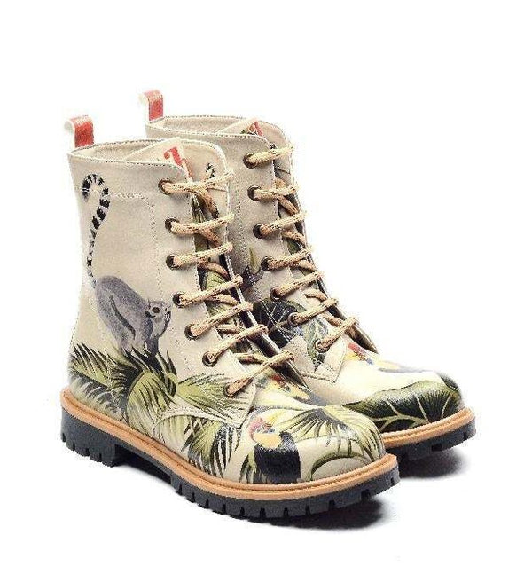 stiefelette braun|Winterschuhe damen|Schnürboots|stiefeletten - LaMarta