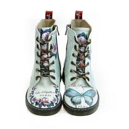 Stiefel mit Schmetterling & Blumen Muster