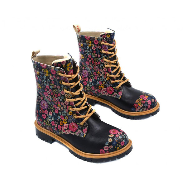 damenStiefel mit mehrfarbigen Blümchen|winterboots damen